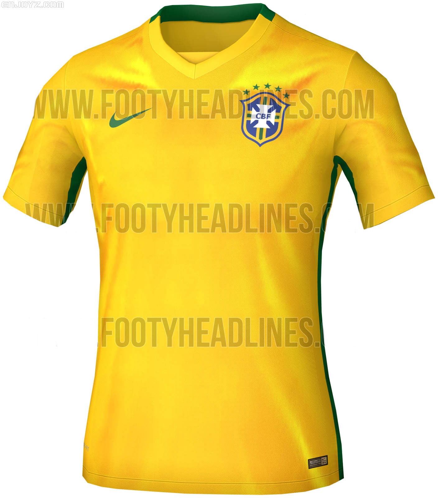微有创新 巴西国家队2015美洲杯主场球衣设计曝光